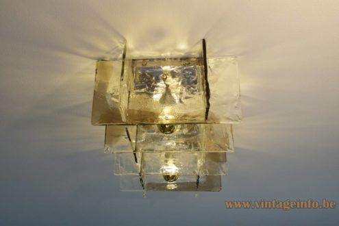 AV Mazzega Ghiaccio Ceiling Lamp LP 256 7