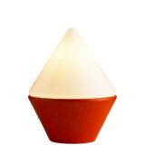 Cosack cone table lamp model 7912 round conical metal base triangular opal glass lampshade 1960s, 1970s, Germany