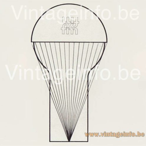 Fog & Morup Formland table lamp 1970s catalogue picture - the parachute, were the design came from