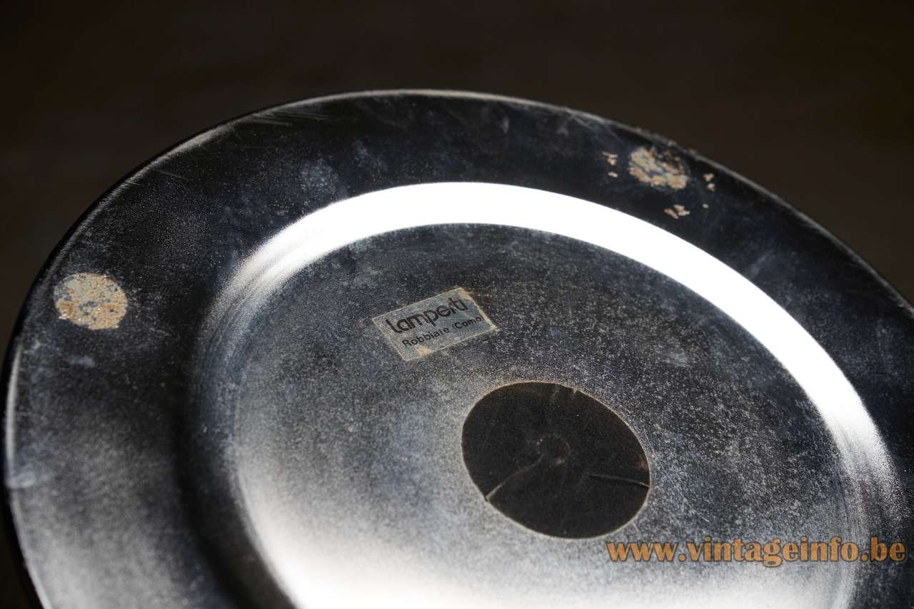 Lamperti Beba Table Lamp - 1970s Design: Ernesto Radaelli, Model 9521 - Label Lamperti Beba table lamp chrome-plated round metal base Company label + logo & hole inside