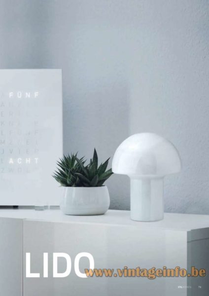 Peill+Putzler Lido table lamp 2025 catalogue picture complete white version
