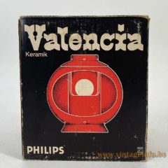 Philips Valencia table lamp black cube cardboard shipping box 1960s 1970s design The Netherlands