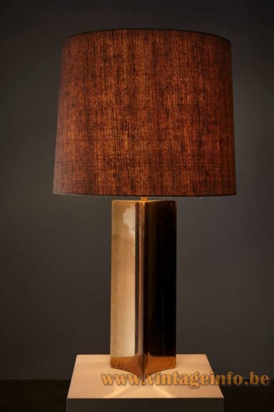 Triangular Brass Cosack Table Lamp 4