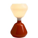 Vistosi L103 table lamp hand-blown hourglass style glass lampshade duo-tone colours 1960s design: Peter Pelzel Murano Italy