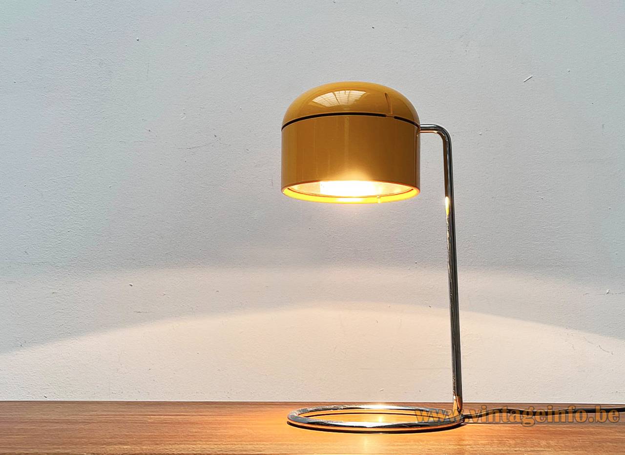 Staff Duo Desk Lamp Model 1164/66 - 1970s Design: Arnold Berges, Germany Staff Duo desk lamp model 1164 chrome ring base & rod adjustable round plastic lampshade & metal reflector 1970s design: Arnold Berges