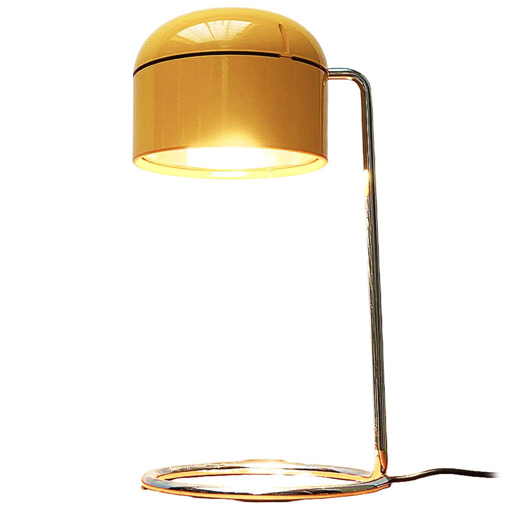 Staff Duo desk lamp model 1164 chrome ring base & rod adjustable round plastic lampshade & metal reflector 1970s design: Arnold Berges