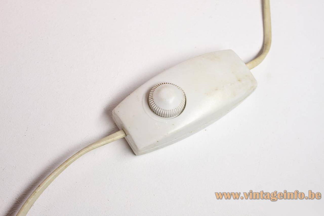 IKEA Jonisk Floor Lamp - Design: Carl Öjerstam, Sweden - Dimmer IKEA Jonisk floor lamp white elongated convex plastic wire dimmer rotary switch design: Carl Öjerstam Sweden made in China