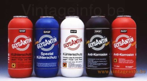 LINKE.PLEWA.DESIGN - 1983 BASF Glysantin bottle redesign otther colours & safety screw cap 