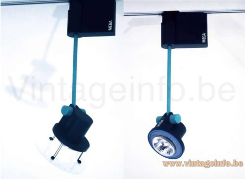 LINKE.PLEWA.DESIGN 1986 Haloform Eucoform Spotlight MEGA blue halogen rail spots