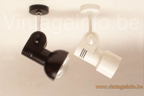 LINKE.PLEWA.DESIGN 1978 OTT International System 8000 Spotlights in black & white German design by Heico Linke & Jens Plewa catalogue picture