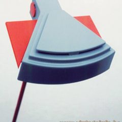 Linke.Plewa.Design Segma desk lamp prototype final 1988 design triangular winged lampshade second model design: Heico Linke & Jens Plewa