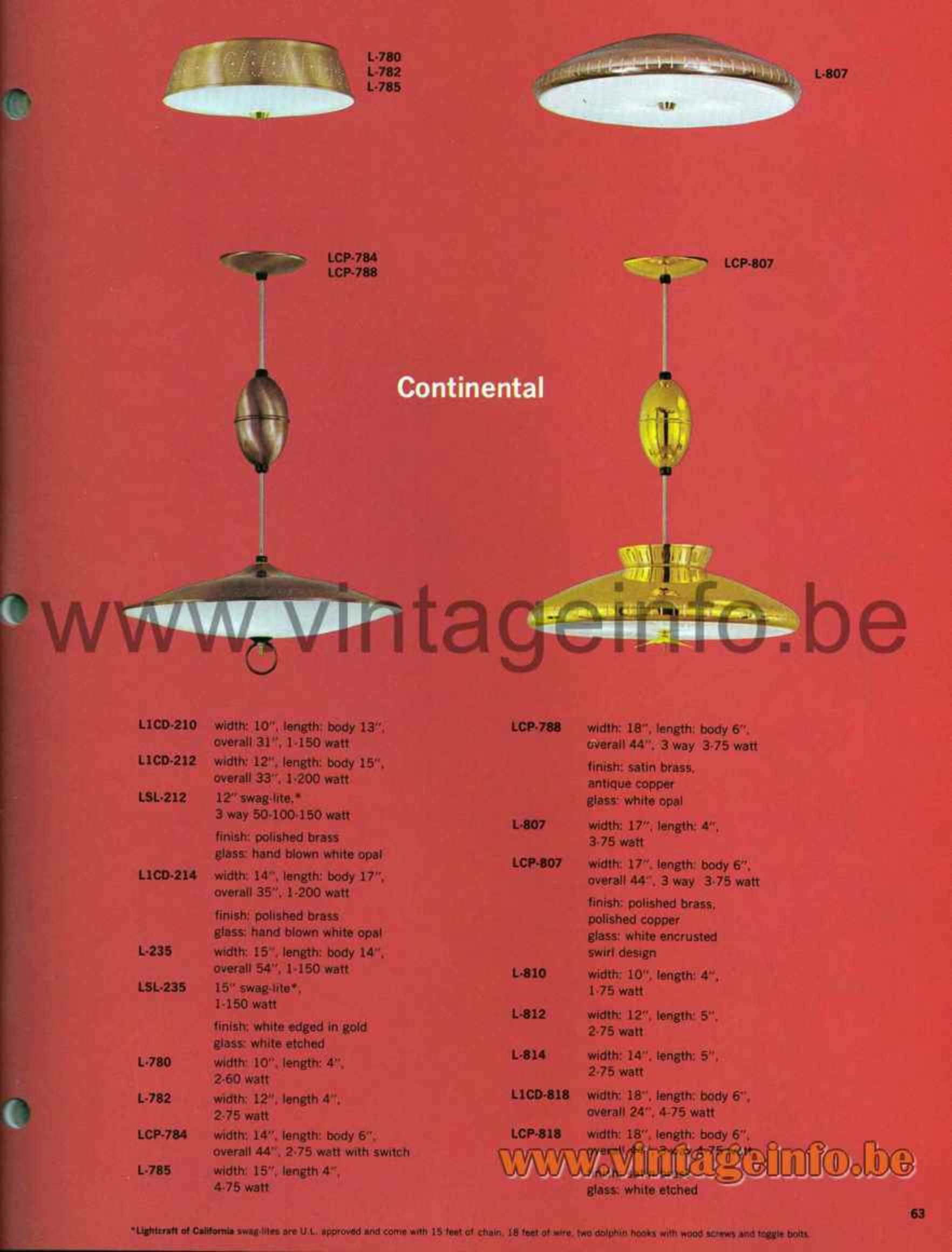Lightcraft Of California 1960s Catalogue Vintageinfo All About